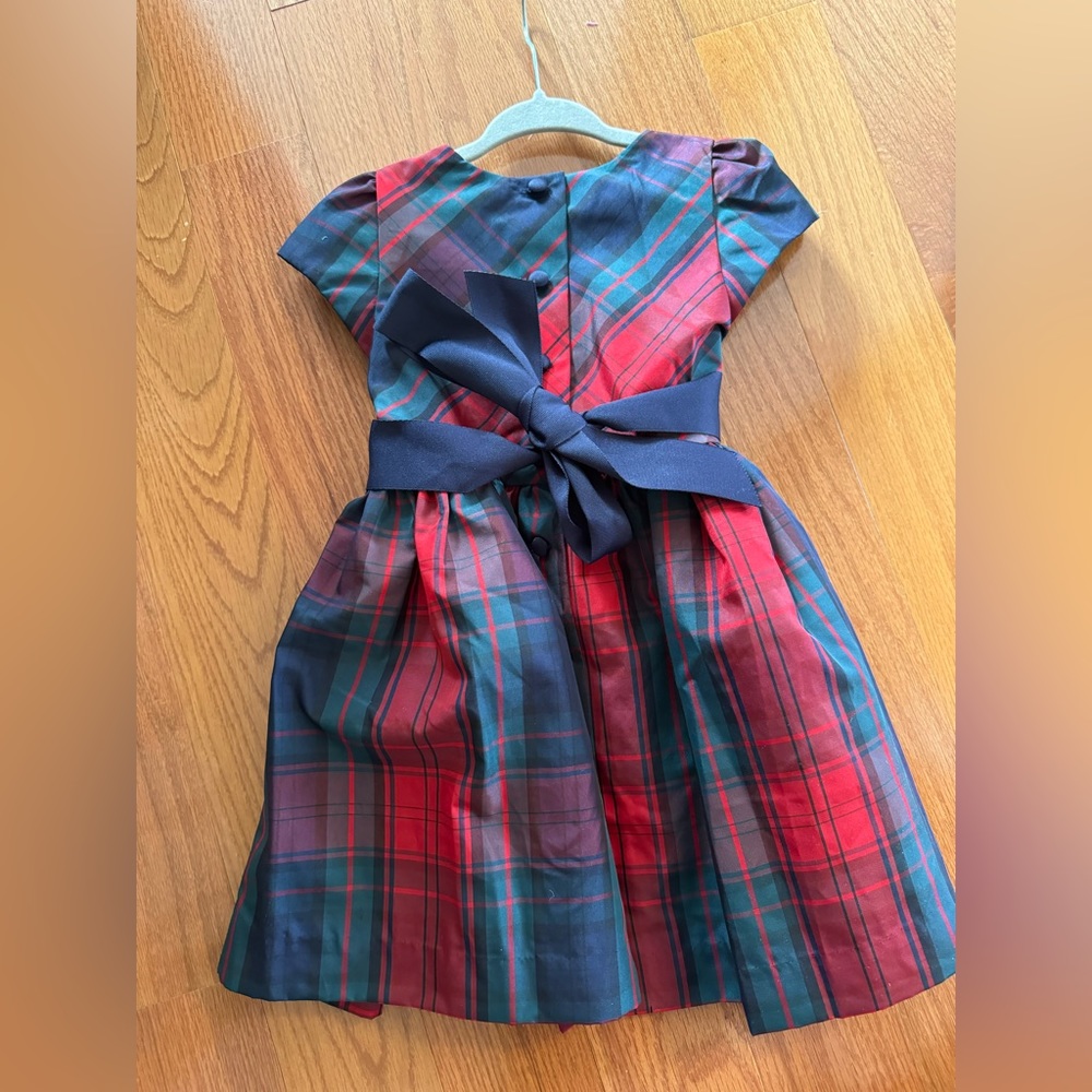 Size 18 month, worn only once, Ralph Lauren tartan dress. - Picture 2 of 7